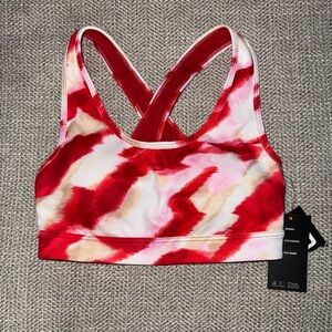 NWT ID Ideology Tornado Red Sports Bra